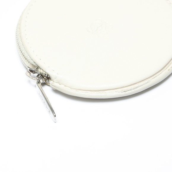 LOEWE Leather Mini Wallet/Coin Case, Ivory